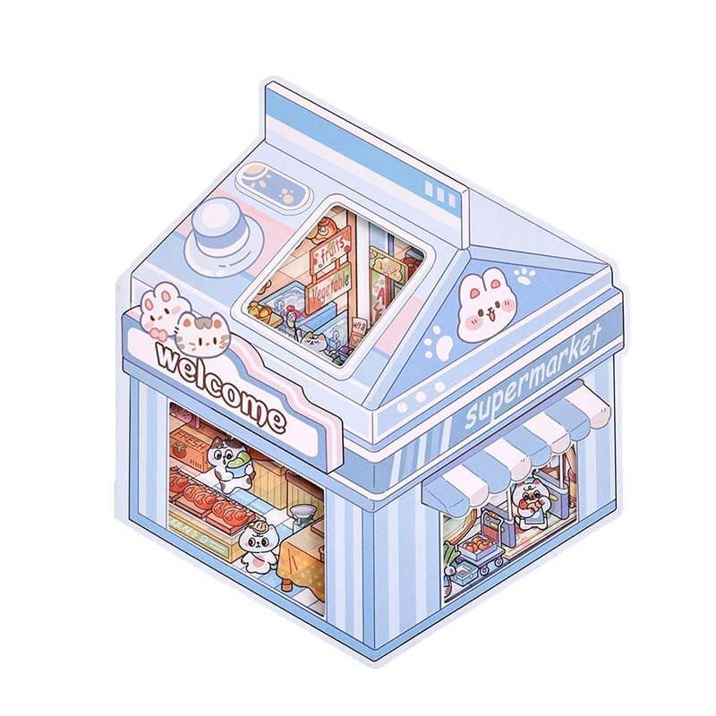 Paws & Palates DIY 3D Scene Stickers 4 Cute Miniature Scenes(S)