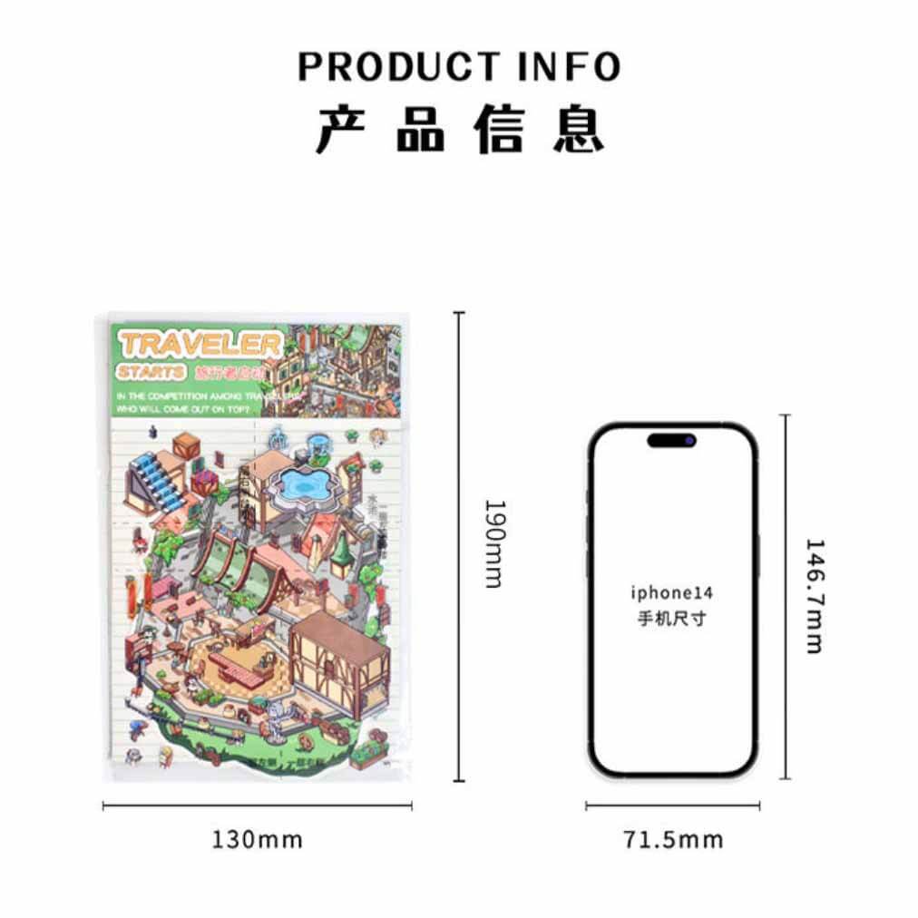 Peach Planet Club DIY 3D Scene Stickers 4 Cute Miniature Scenes(S)