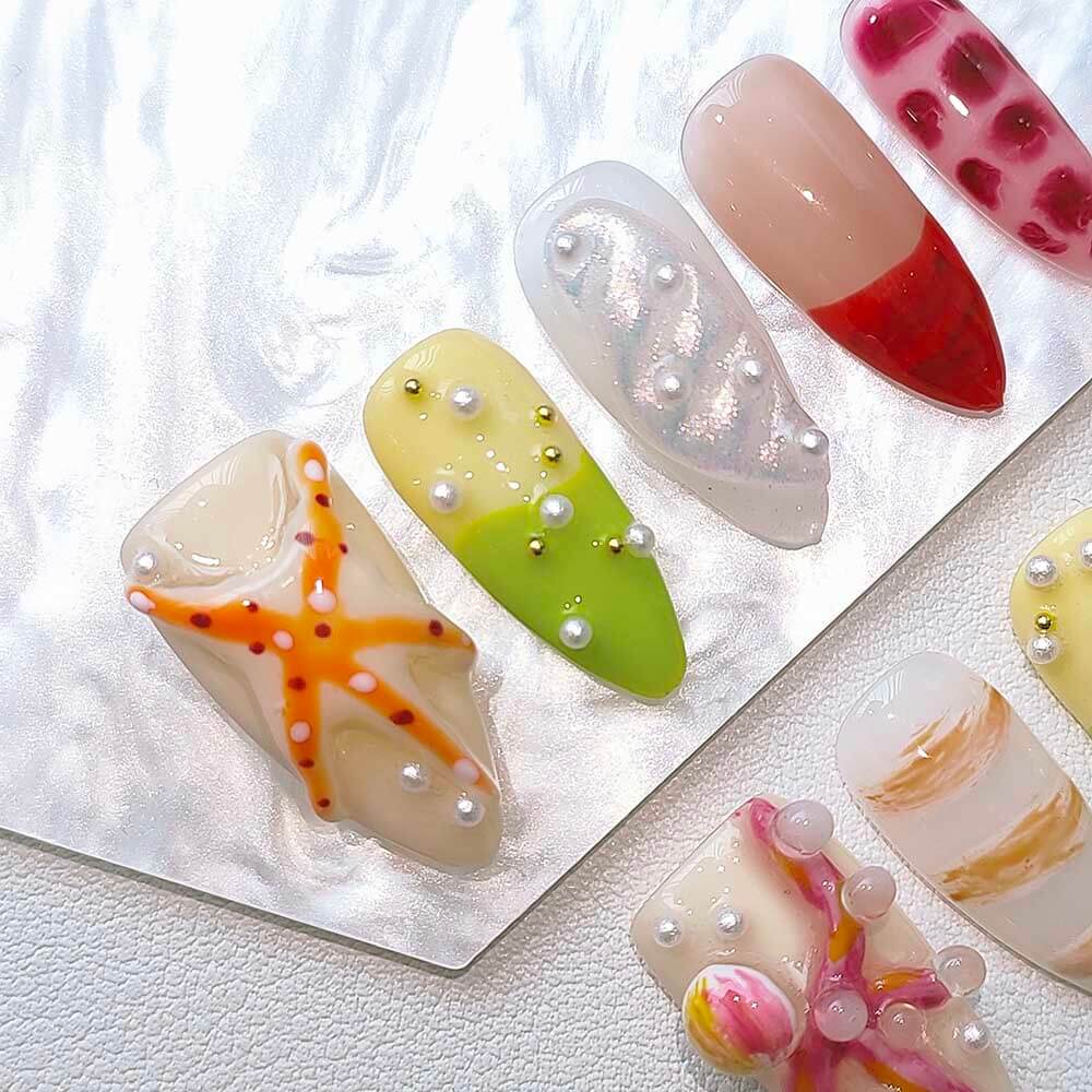 Beauty Art Garden Press On Nails Pearl Lagoon 129