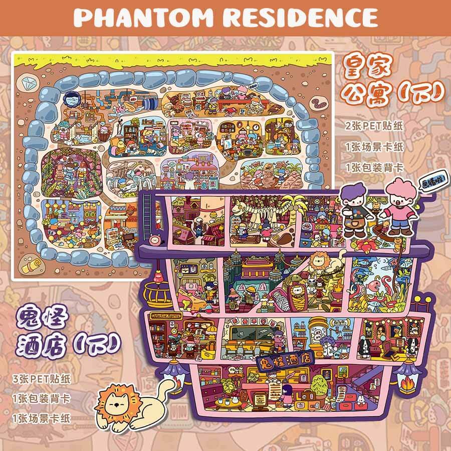 Phantom Residence DIY 3D Scene Stickers 2 Cute Scenes(L)