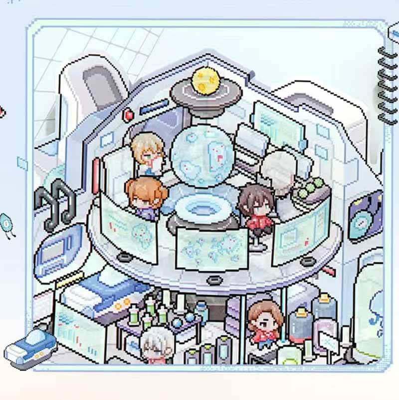 Pixel Style DIY 3D Scene Sticker 2 Cute Miniature Scenes