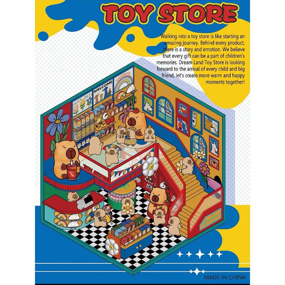 Autocollants de scène 3D DIY Play Space : 4 scènes miniatures mignonnes