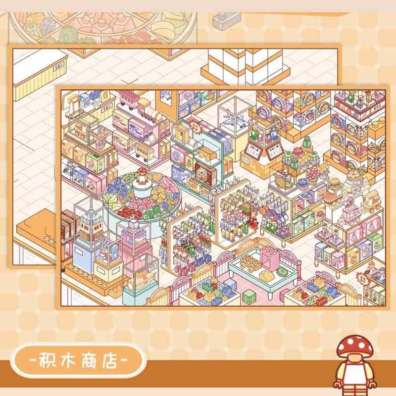 Play Zone DIY 3D Scene Stickers With Guide Lines(L)