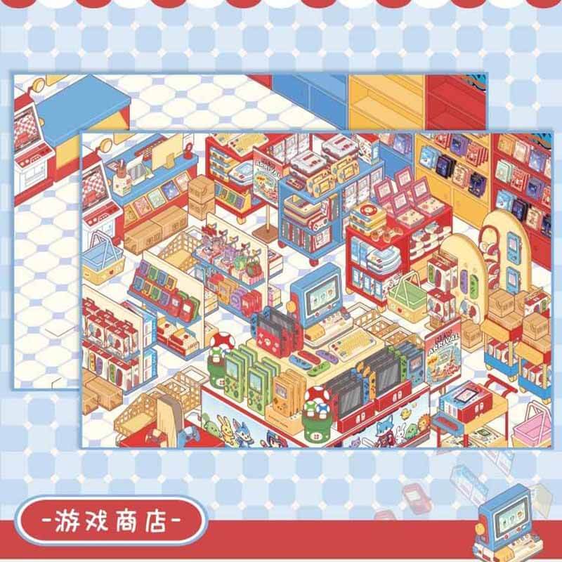 Play Zone DIY 3D Scene Stickers With Guide Lines(L)