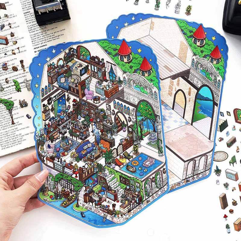 Playful Atelier DIY 3D Scene Stickers 2 Cute Miniature Scenes(L)