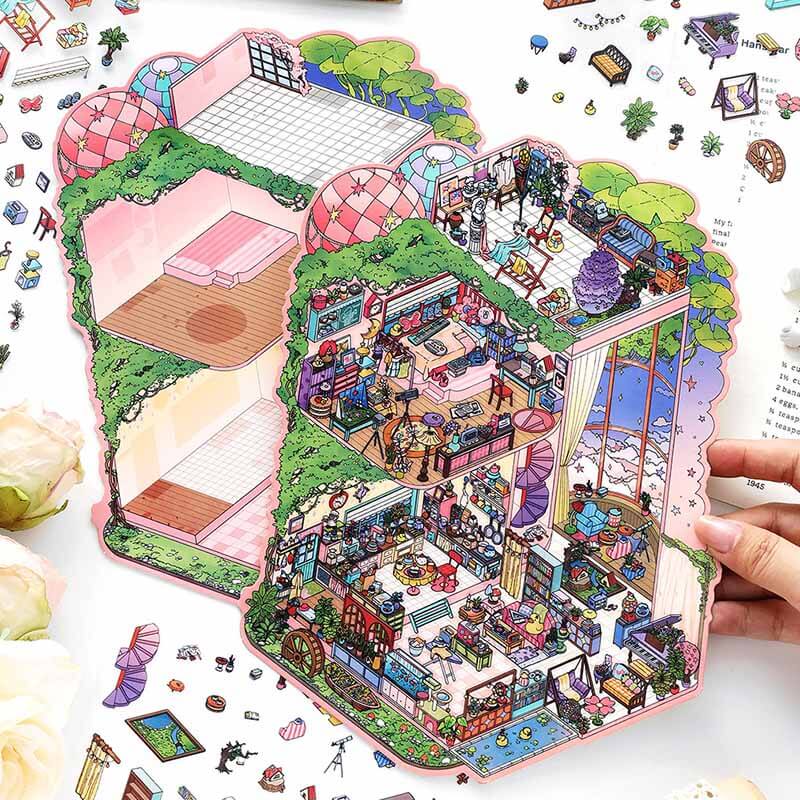 Playful Atelier DIY 3D Scene Stickers 2 Cute Miniature Scenes(L)