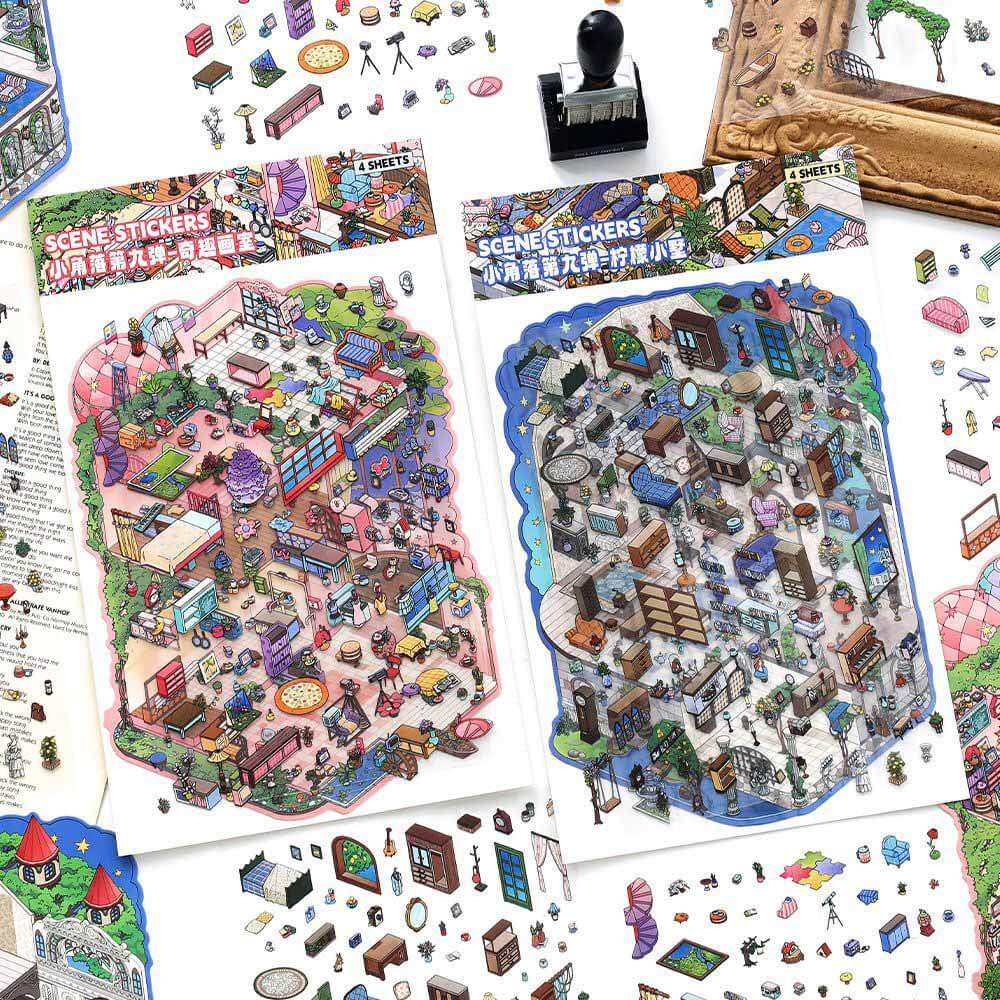 Playful Atelier DIY 3D Scene Stickers 2 Cute Miniature Scenes(L)