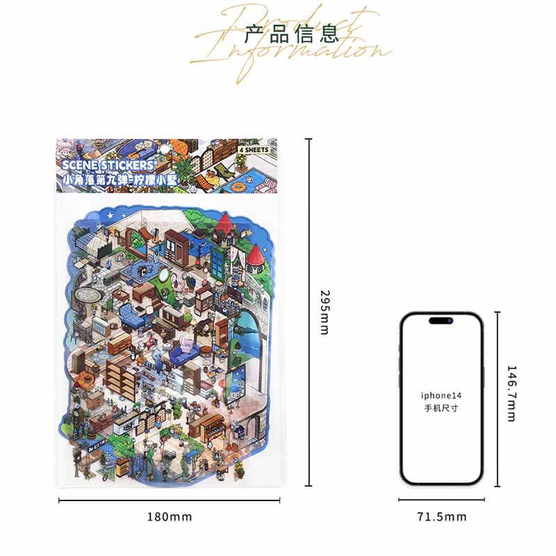 Playful Atelier DIY 3D Scene Stickers 2 Cute Miniature Scenes(L)