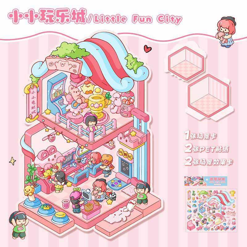 Playful Delights DIY 3D Scene Stickers 3 Cute Miniature Scenes
