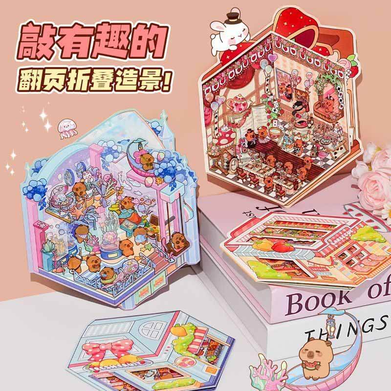 Playful Escape DIY 3D Scene Stickers 4 Cute Miniature Scenes(S)