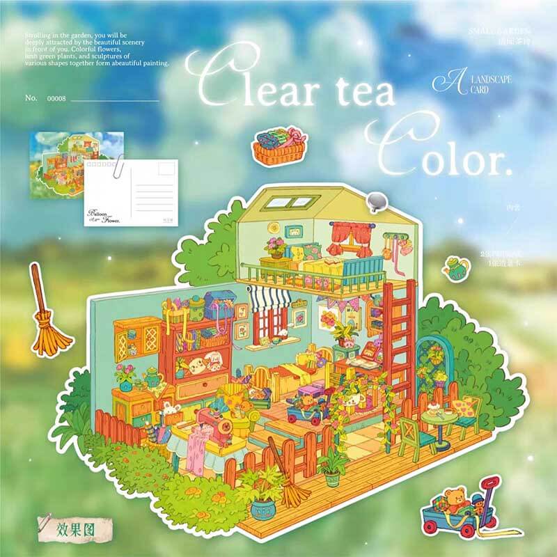 Poetic Earth DIY 3D Scene Stickers 4 Cute Miniature Scenes(M)