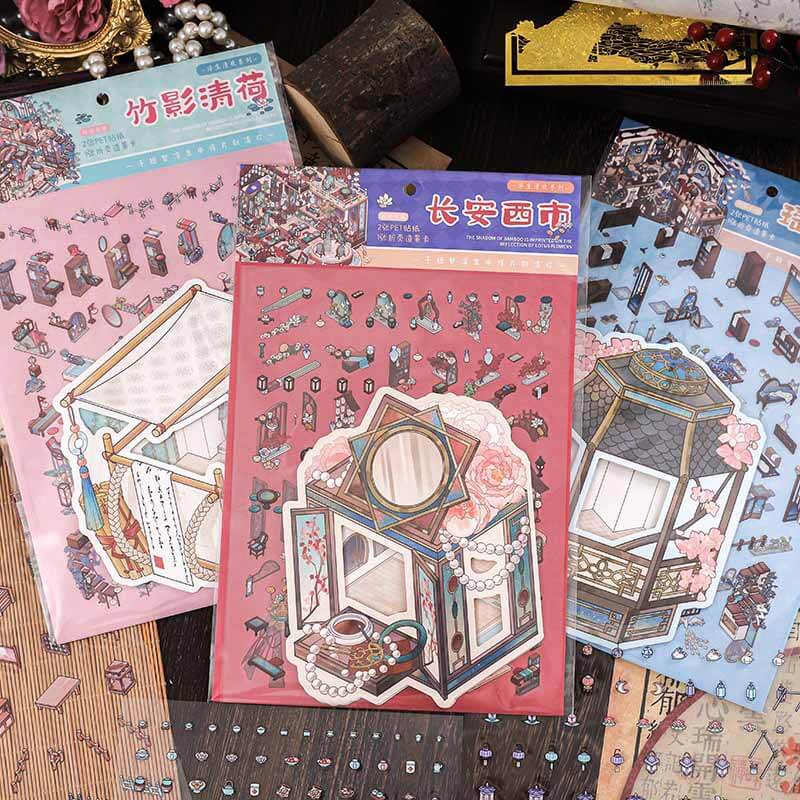 Poetic Realm DIY 3D Scene Stickers 6 Cute Miniature Scenes(M)