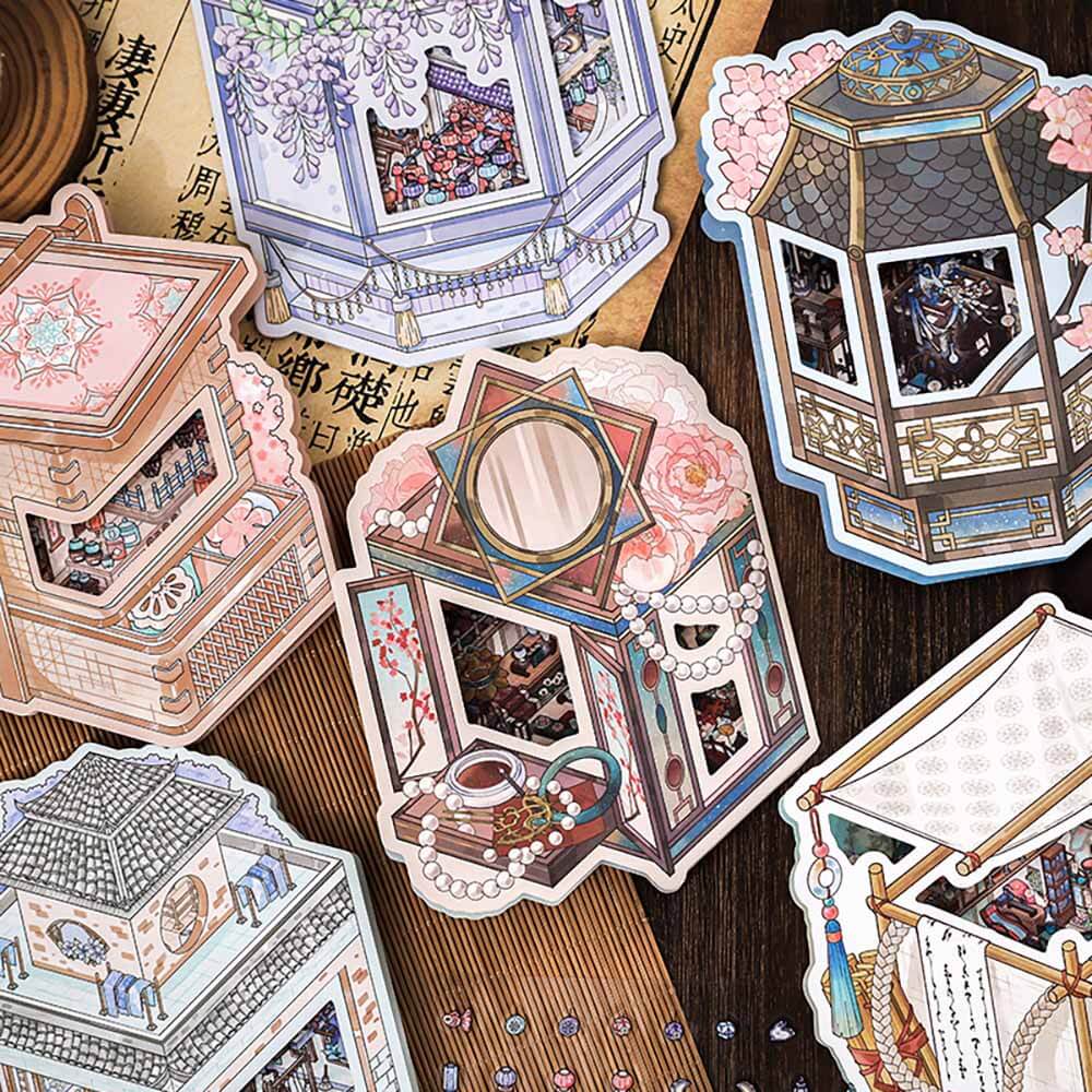 Poetic Realm DIY 3D Scene Stickers 6 Cute Miniature Scenes(M)