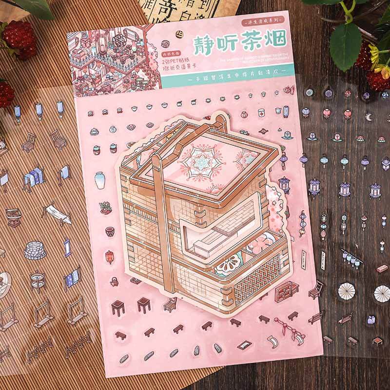 Poetic Realm DIY 3D Scene Stickers 6 Cute Miniature Scenes(M)