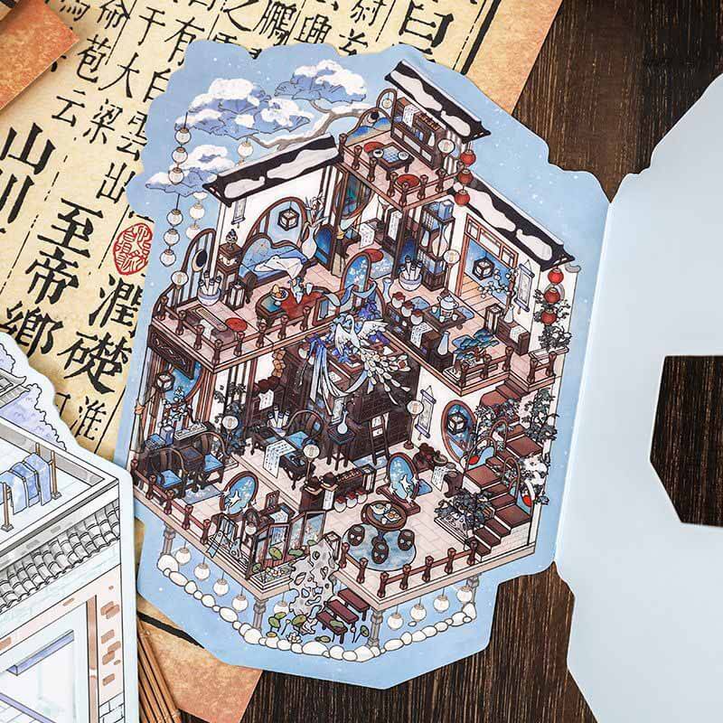 Poetic Realm DIY 3D Scene Stickers 6 Cute Miniature Scenes(M)