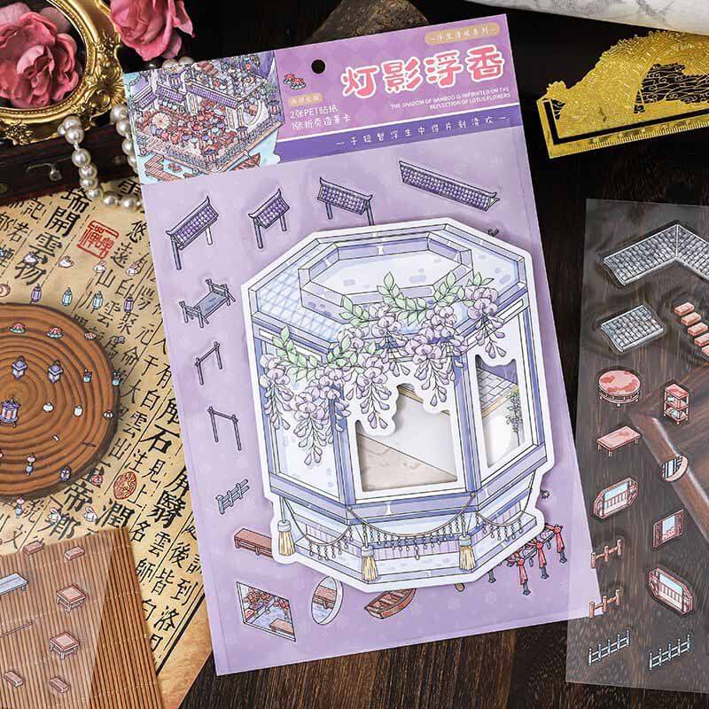 Poetic Realm DIY 3D Scene Stickers 6 Cute Miniature Scenes(M)