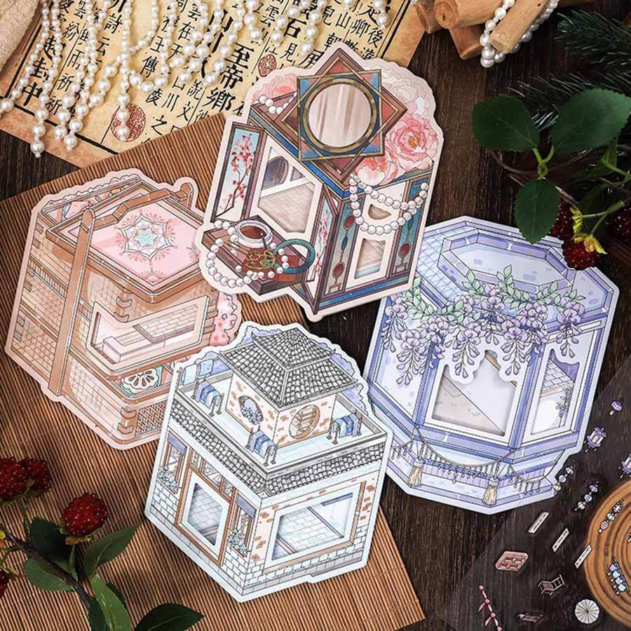 Poetic Realm DIY 3D Scene Stickers 6 Cute Miniature Scenes(M)
