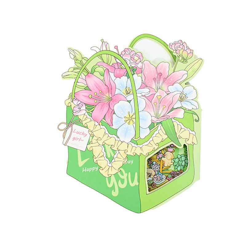 Pretty Girls DIY 3D Scene Stickers 4 Cute Miniature Scenes