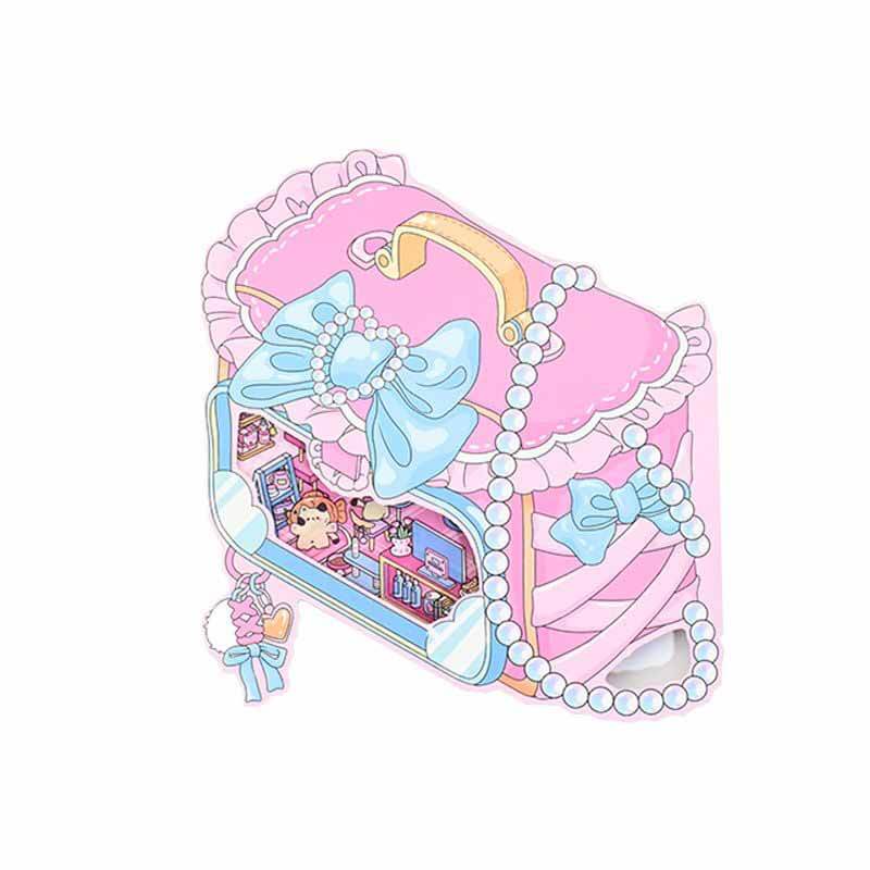 Pretty Girls DIY 3D Scene Stickers 4 Cute Miniature Scenes