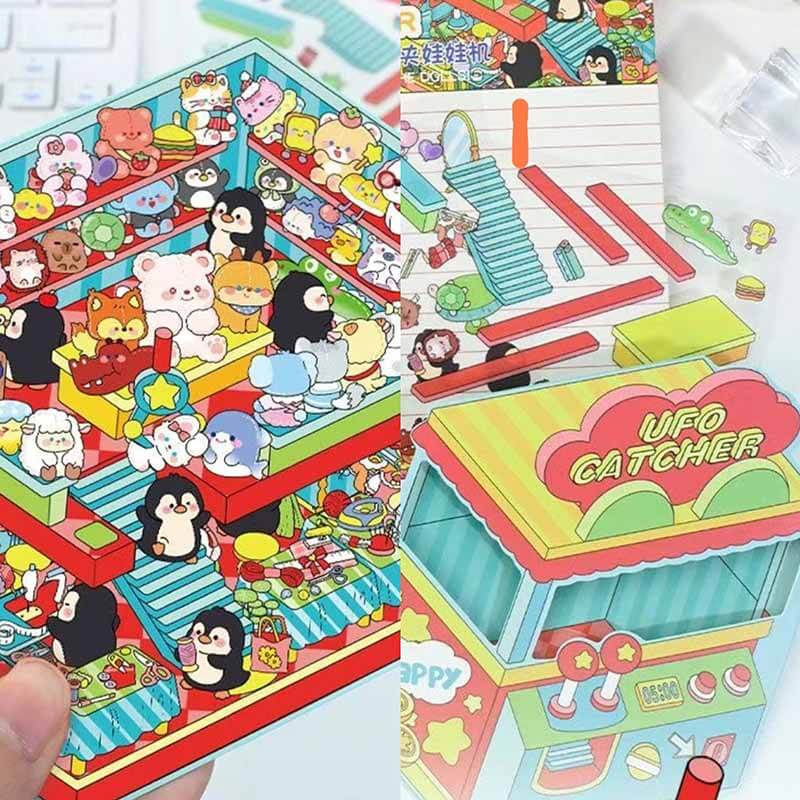 Pretty Girls DIY 3D Scene Stickers 4 Cute Miniature Scenes(S)