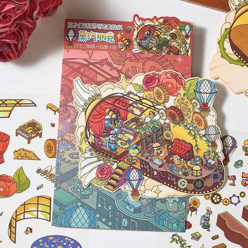 Prince’s Journey DIY 3D Scene Stickers 4 Cute Miniature Scenes(M)