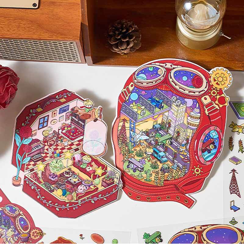 Prince’s Journey DIY 3D Scene Stickers 4 Cute Miniature Scenes(M)