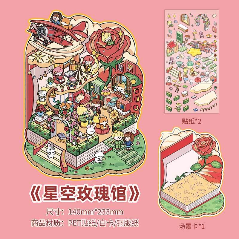 Prince’s Journey DIY 3D Scene Stickers 4 Cute Miniature Scenes(M)