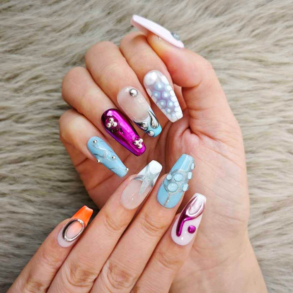 Art Garden Press On Nails Punk Nebula 66