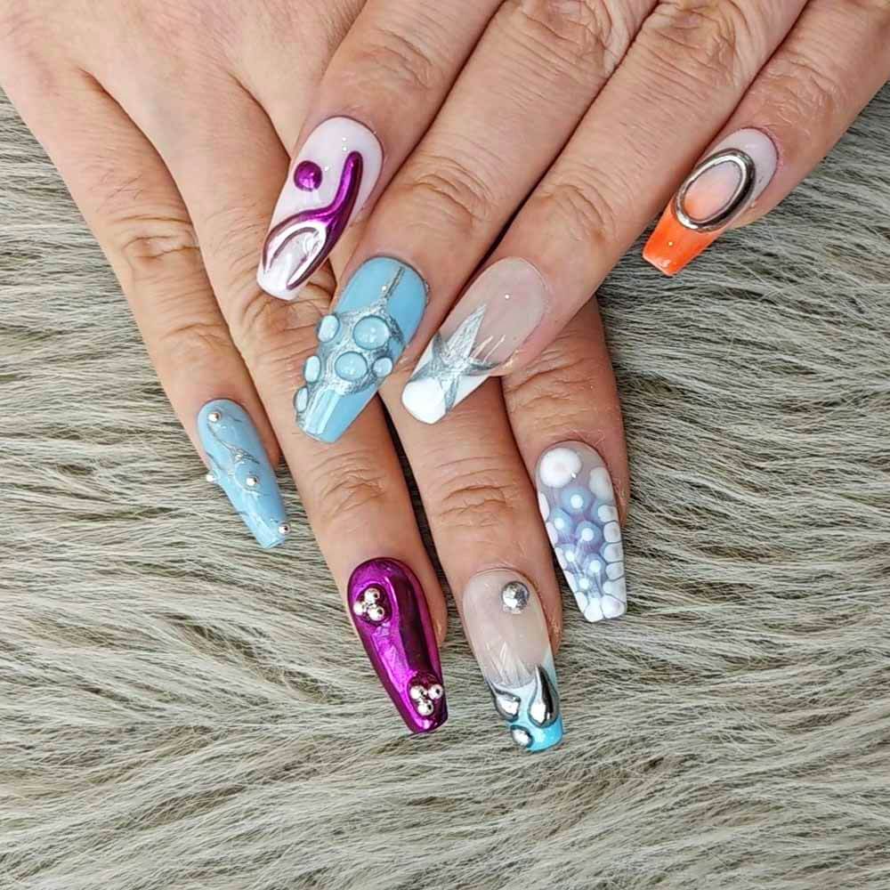 Art Garden Press On Nails Punk Nebula 66