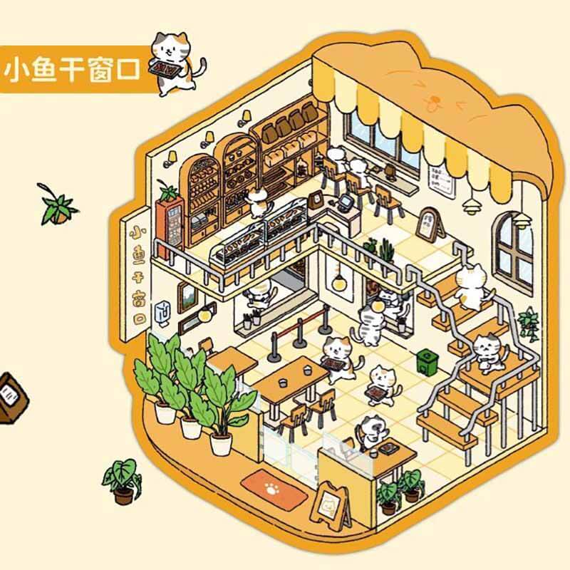 Purr & Paws DIY 3D Scene Stickers 4 Cute Miniature Scenes(L)