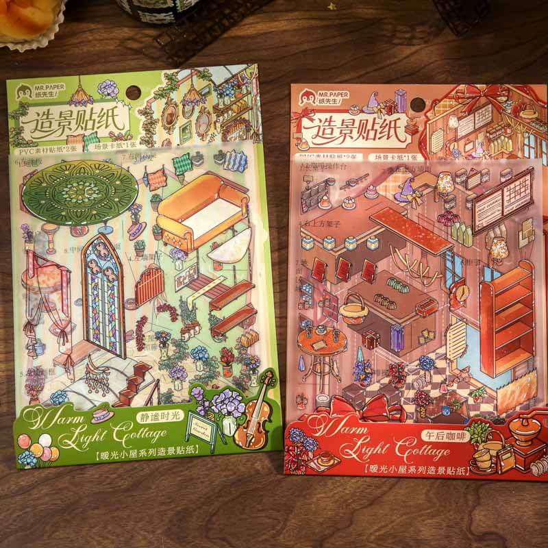 Quiet Afternoon DIY 3D Sticker 2 Cute Miniature Scenes(L)