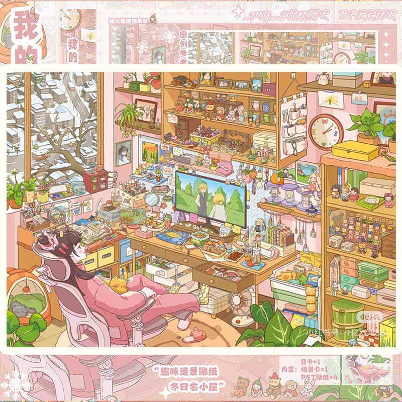 Quiet Retreat DIY 3D Scene Stickers 2 Cute Scenes(L)