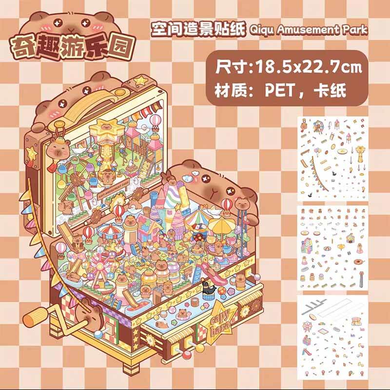 Toybox World DIY 3D Sticker Collection 4 Cute Miniature Scenes(L)