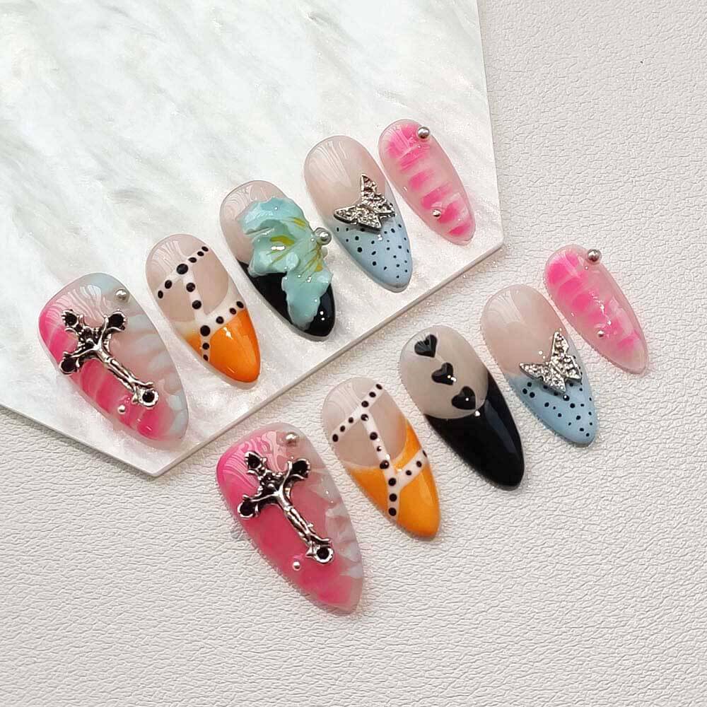 Art Garden Press On Nails Rebel Blooms 72