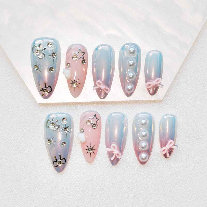 Beauty Art Garden Press On Nail Retro Space Pink 213