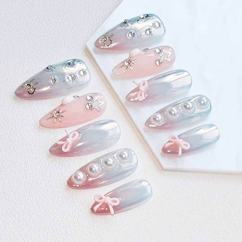 Beauty Art Garden Press On Nail Retro Space Pink 213