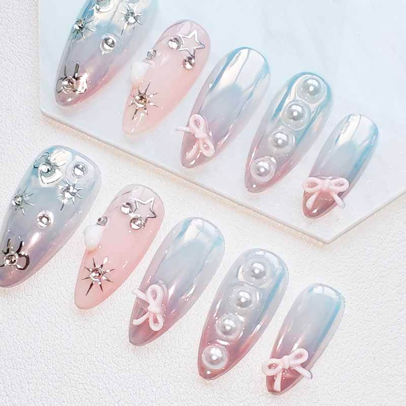 Beauty Art Garden Press On Nail Retro Space Pink 213