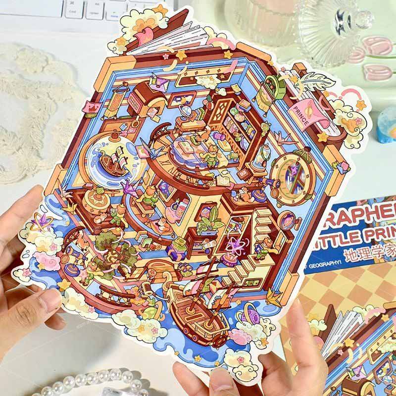 Romance Atlas DIY 3D Scene Stickers 2 Cute Miniature Scenes(L)