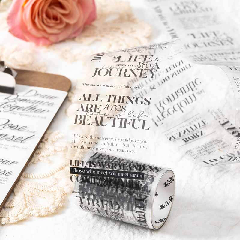 Romantic Letters PET Lettering Journal Stickers