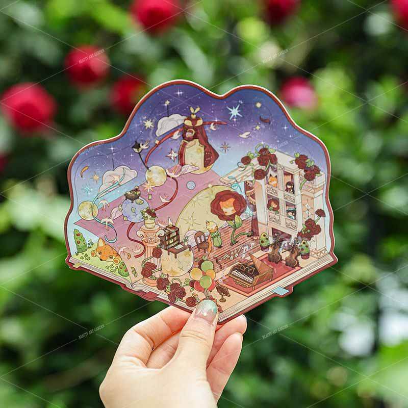 Rose Reverie DIY 3D Scene Stickers 4 Cute Miniature Scenes(M)