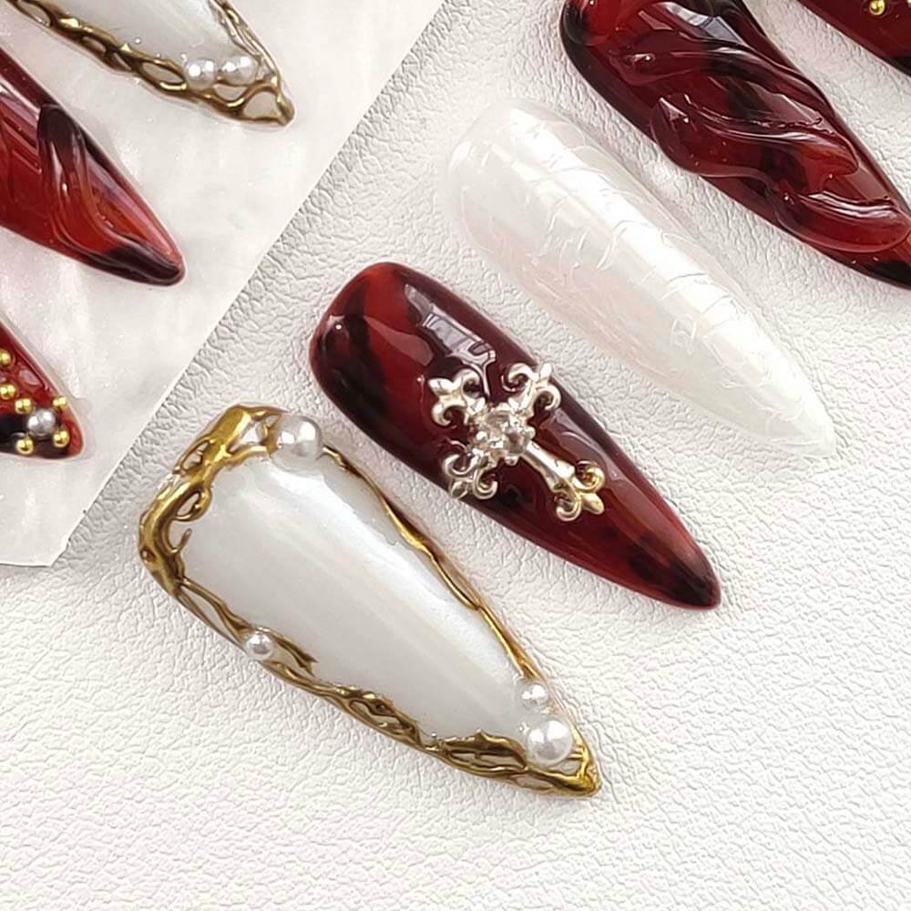 Art Garden Press On Nails Ruby Regalia 78