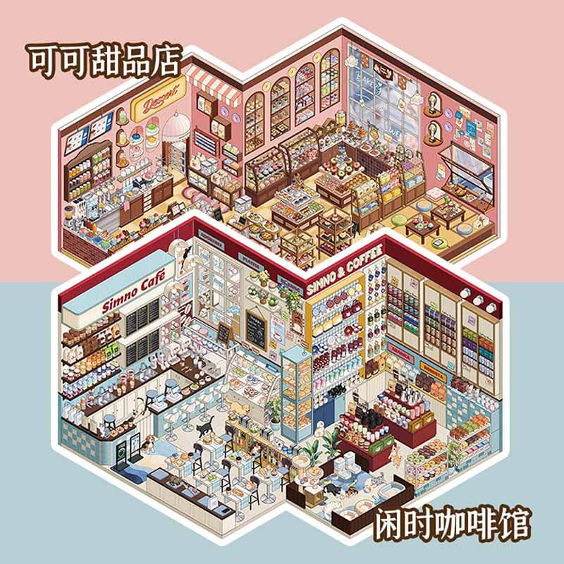Sweet Treat DIY 3D Scene Stickers With Guide Lines(L)