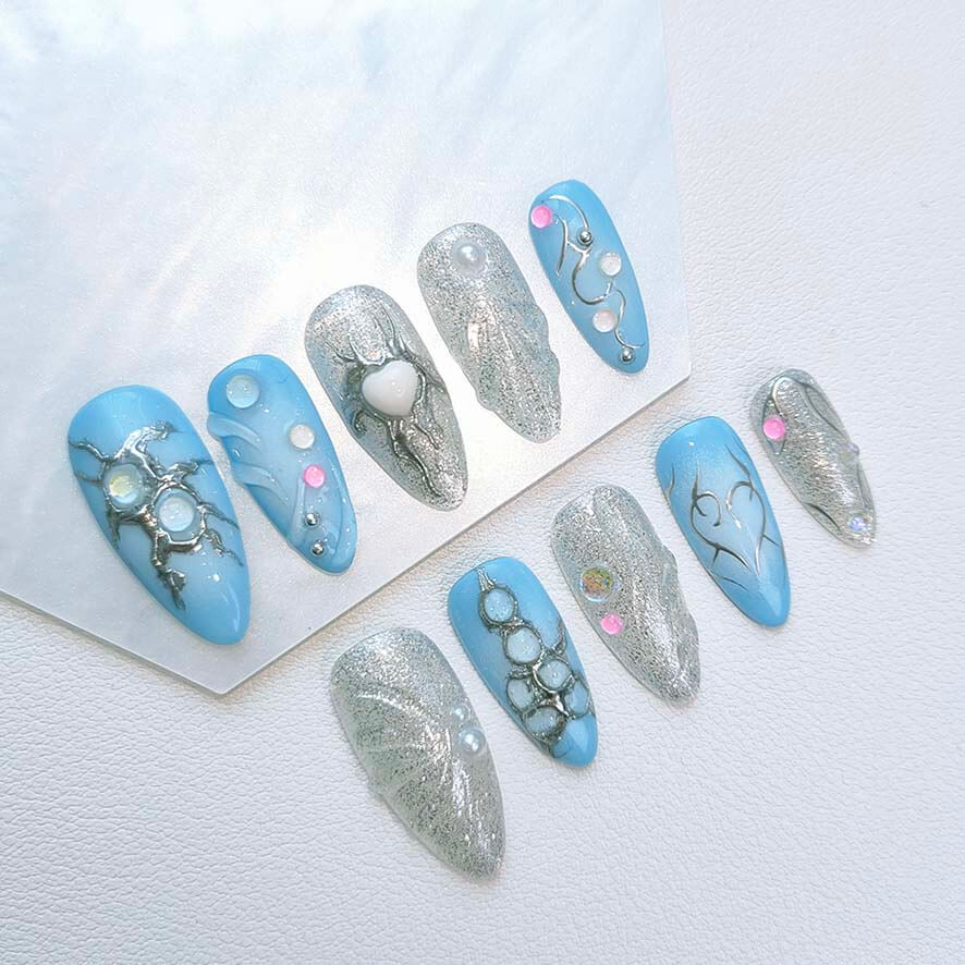 Beauty Art Garden Press On Nails Sapphire Tide 185