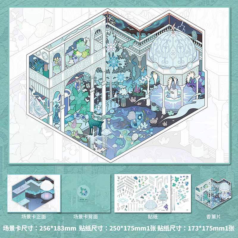 Scent Memories DIY 3D Scene Stickers 4 Cute Miniature Scenes(L)