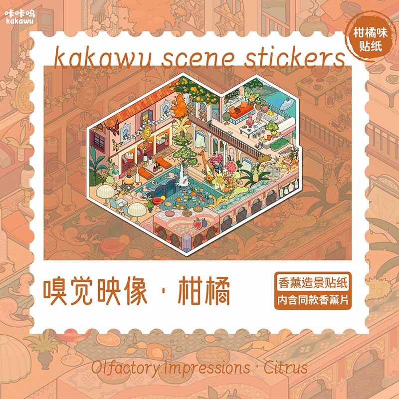 Scent Memories DIY 3D Scene Stickers 4 Cute Miniature Scenes(L)