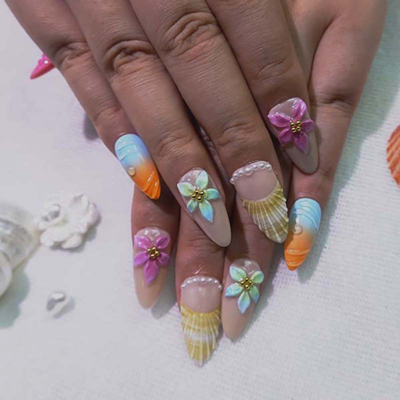 Art Garden Press On Nails Seashell Fantasy 114