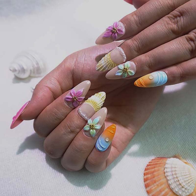Art Garden Press On Nails Seashell Fantasy 114