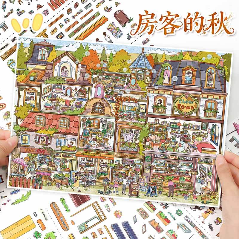 Seasonal Diaries DIY 3D Scene Stickers With Guide Lines(XL)