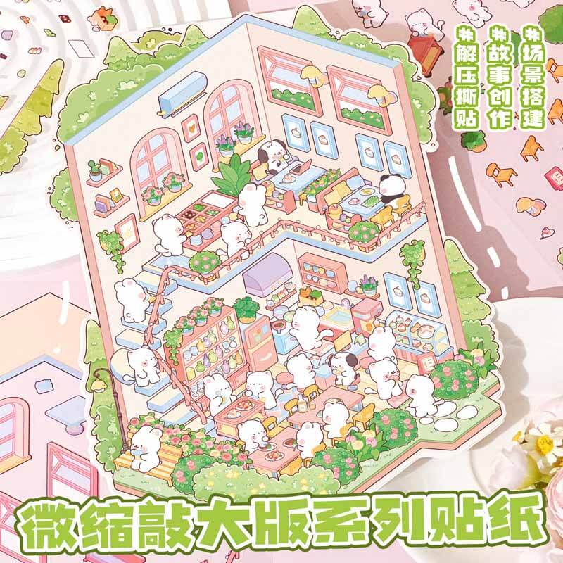 Seasonal Stops DIY 3D Scene Stickers 5 Cute Miniature Scenes(L)