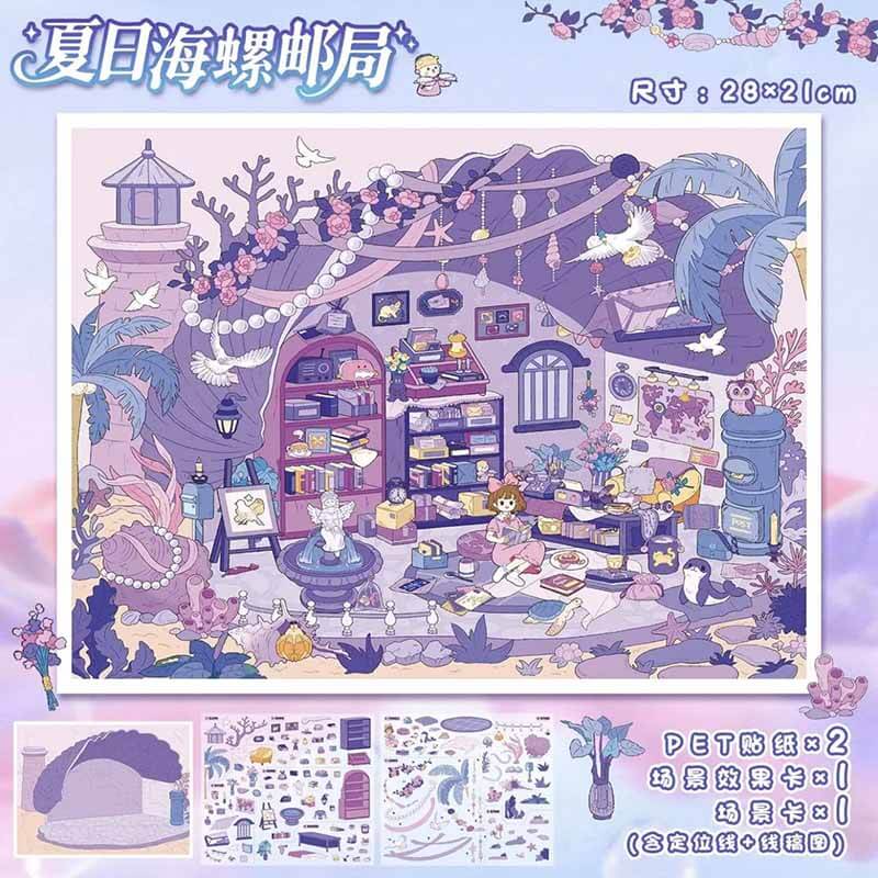 Seasons Retreat DIY 3D Scene Stickers 4 Cute Scenes(L)